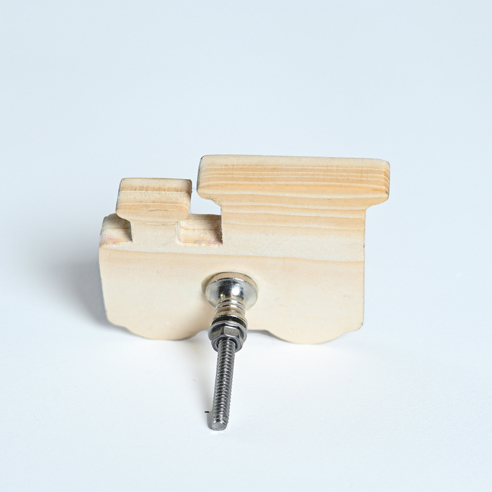 Handmade Pine Wood Train Kids Furniture Knob